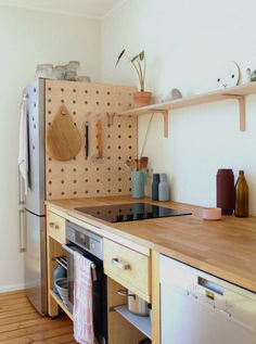 the kitchen is clean and ready to be used as a place for cooking or baking