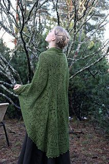 a woman standing in front of a tree wearing a green shawl and black pants