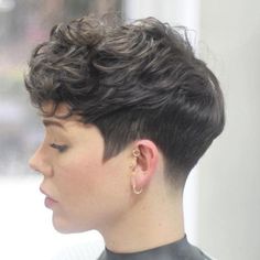 Pixie Haircut For Straight Fine Hair, Fade Haircut Women, Super Curly Hair, Thick Hair Cuts, Taper Fade Haircut, Tapered Haircut, Long Gowns, Pixie Haircut For Thick Hair