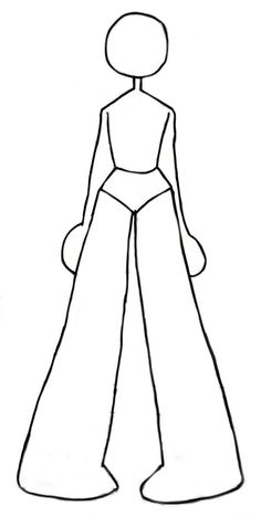 a drawing of a woman's dress and pants