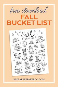 the free printable fall bucket list