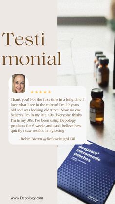 #UnderEyePatches #MicroDartPatches #Depology #Skincare #Testimonial #CustomerReview Robin Brown, Dark Eye Circles, Happy Stories, Tranexamic Acid, Fine Lines And Wrinkles