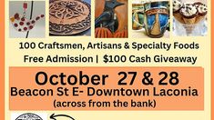 an advertisement for the art and crafts show