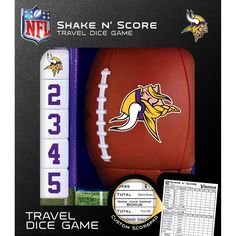 the minnesota football travel dice game is in its box and it's ready to be played