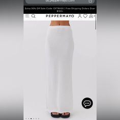 Size: Xs-S Experience Our Delicate Lady Knit Maxi Skirt. This Skirt Features A Mid-Rise Fit And Pairs Seamlessly With Our Delicate Lady Knit Top. Embrace Golden Skies, Balmy Nights, And Captivating Nightclub Silhouettes With This Effortlessly Elegant Ensemble. - Maxi Skirt - Elastic Waistband - Unlined - Sheer - Mid Rise Fit - 95% Polyester, 5% Spandex Summer Fitted Knit Skirt, Fitted Knit Skirt For Summer, Fitted Pencil Skirt For Vacation, Elegant Knit Bottoms For Summer, Fitted Knit Skirt With Lining, Chic Knit Long Skirt, Fitted Knit Lined Skirt, White Casual Pencil Maxi Skirt, Casual White Pencil Maxi Skirt