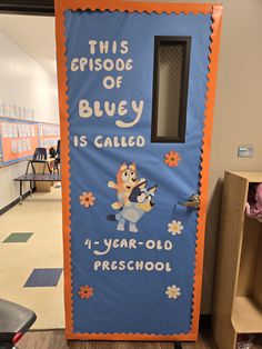 Bluey Classroom Decoration, Bluey Classroom Themes, Bluey Classroom, Community Helpers Art, Hall Ways Ideas, Preschool Door, Daycare Classroom, School Attendance