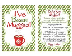 a christmas card with the words i've been mugged