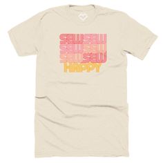 Sew Happy T-shirt by Maker Valley Pink Coral, Coral