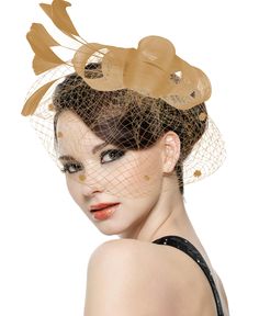 PRICES MAY VARY. ♥HIGH QUALITY AND COMFORTABLE MATERIAL: Ladies tea party wedding mesh fascinators hat is made of high quality mesh yarn, imitation feathers and plush material, light and comfortable to wear, bright colors are not easy to fade, add unique charm to your attire. ♥CLASSIC RETRO DESIGN: Kentucky Derby Hat Headdress is made of easy hairpin wearing way, three classic elements of mesh yarn, feathers and plush strips collocation, makes the overall design very retro, can be used to modify Elegant Halloween Fascinator, Fitted Gold Headpieces For Costume Party, Fitted Gold Costume Hat For Carnival, Fitted Gold Carnival Costume Hat, Summer Party Tulle Headpiece, Summer Party Headpieces Made Of Tulle, Elegant Hair Accessories For Party And Carnival, Elegant Party Hair Accessories For Carnival, Fitted Mini Hats For Wedding And Holiday