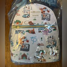 Brand New. Never Used. In Its Own Bag. I Rips. White Disney Travel Backpack, Disney White Bags For Disney Trips, 50th Anniversary Disney, Lounge Fly, Loungefly Purse, Loungefly Backpack, Loungefly Bag, 50th Anniversary, Disney World