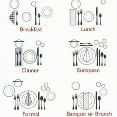 the table is set with different types of utensils