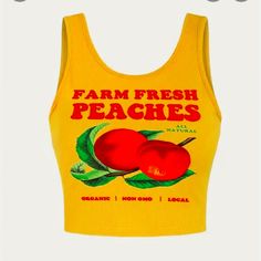 Peach Print Crew Neck Tank Top, Y2k Sleeveless Crop Top For Spring & Summer, Women's Clothing Y2k Sleeveless Tank Top For Spring, Y2k Style Sleeveless Tank Top For Spring, Y2k Style Spring Tank Top, Spring Y2k Vest With Graphic Print, Y2k Graphic Print Vest For Spring, Y2k Style Summer Tank Vest, 90s Style Tank Crop Top For Summer, Y2k Sleeveless Crop Top For Spring, Retro Sleeveless Summer Tank Top