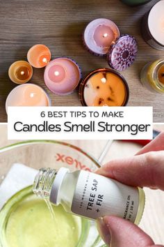 candles are being used to make candle smell