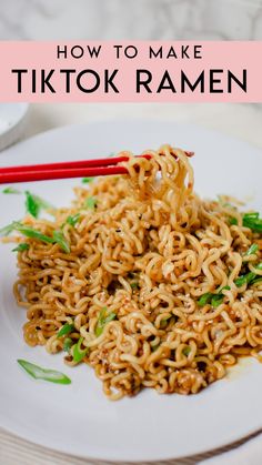 tiktok ramen Top Ramen, Everything But The Bagel, Noodles Recipes, Food Chinese