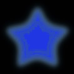 an abstract blue star on a black background