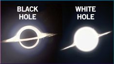 an image of the black hole and white hole that is in front of each other