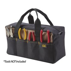 a tool bag filled with different tools