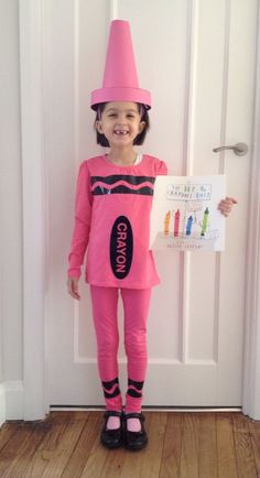 Crayon Costume Diy, Crayons Costume, Costume Ideas 2023, World Book Day Costume Ideas, Easy Book Week Costumes, World Book Day Outfits, World Book Day Costume, Storybook Character Costumes, Costume Homemade