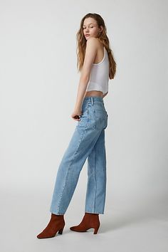 Vintage-inspired Levi’s® Dad jeans with a perfectly broken-in jeans feel. '90s high-waisted jeans with a slouchy straight leg that falls just below the ankle in premium cotton denim. Features Levi’s® Dad jeans Levi’s® dad jeans a high-rise and a straight leg Non-stretch rigid denim that will soften over time Vintage-style '90s high rise Relaxed straight leg Baggy fit Logo patch at the back Zip fly; 5-pocket styling Content + Care 100% Cotton Machine wash Imported Size + Fit High rise Straight le Levi's Straight Leg Jeans For Everyday, Levi's Everyday Bottoms With Standard Cut Leg, Levi's Everyday Bottoms Standard Cut, Levi's Spring Jeans, Levi's Rigid Denim Straight Leg Jeans, Levi's Straight Leg Rigid Denim Jeans, Levi's Straight Leg Cropped Jeans In Medium Wash, Levi's Straight Leg Cropped Jeans, Levi's Light Wash Straight Leg Bottoms