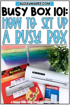 the busy box 101 how to set up a busy box for kids and adults with text overlay