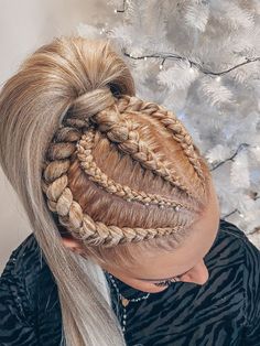 Cute Cheerleading Hairstyles, Vacation Braids, White Girl Braids, Headwrap Hairstyles, Nurse Hairstyles, Cheerleading Hairstyles, Rave Hair, Viking Hair, African Hair Braiding Styles