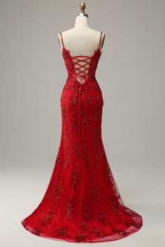 Prom Dress With Split, Red Mermaid, Dress With Split, Mermaid Sequin, Sequin Evening Dresses, Sequin Prom Dresses, Evening Dresses Cocktail, Red Prom, Sophisticated Dress