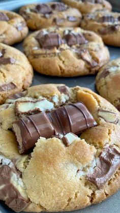 chocolate chip cookies on a baking sheet ready to be baked