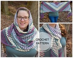 the crochet shawl pattern is easy to make