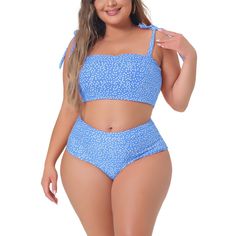 The Two-piece Swimsuit features a Cami Top with padding cups with Adjustable Shoulder Straps. This stylish and comfortable swimsuit is tailor-made for plus-size women to look stylish and elegant. Perfect for Tropical Vacations, Summer, Beach, Pool, Honeymoon, and Cruise. The high-waisted bottoms provide additional coverage and support for your midsection. Retro bathing suits for women not only make you look much slimmer but also charm during beach time. And the padded bra design will highlight y Bra Design, Retro Bathing Suits, Bathing Suits For Women, Tropical Vacations, Cupshe Swimsuits, High Waist Bottoms, Beach Time, Padded Bra, Beach Pool