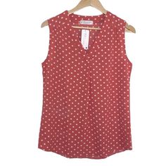 Nwt Jon & Anna Coral And White Polka Dotted Sleeveless Top. Perfect For Layering Or Wearing Alone. Brand New With Tags. See Photos For Measurements And Fabric Content B6 Polka Dot Sleeveless Casual Blouse, Polka Dot Sleeveless Blouse For Spring, Polka Dot Sleeveless Top For Work, Sleeveless Polka Dot Top For Work, Fitted Polka Dot Tank Top, Casual Sleeveless Polka Dot Blouse, Casual Polka Dot Sleeveless Top, Casual Polka Dot Tank Top, Polka Dot Sleeveless Tank Top