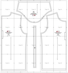 the front and back view of a sewing pattern