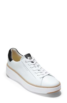 This sleek leather sneaker with clean lines inspired by classic tennis styles has rubber caps at the toe and heel for added traction. Soft and flexible, the low-top silhouette is outfitted with signature Grand.OS technology for comfort without compromise. Lace-up style Grand.OS energy-foam cushioning Cushioned EVA footbed Leather upper/EVA midsole/synthetic lining/synthetic and rubber sole Imported Fair Fits, Platform Sneakers Outfit, Tennis Shoes Outfit, Sneakers Outfit, Platform Sneakers, Training Shoes, Up Styles, Tennis Shoes, Sneakers Black