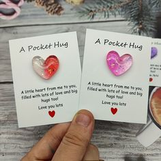 two valentine's day cards, one with a heart and the other with a poem