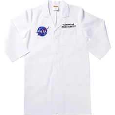 Jr. Rocket Scientist Lab Coat - Aeromax Kids | Maisonette White Cotton Halloween Outerwear, White Cotton Outerwear For Halloween, Nasa Dress, Scientist Lab Coat, Scientist Lab, Rocket Scientist, Coat White, Lift Off, Buy Buy