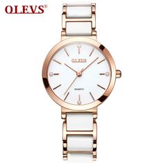 Hfdea8597c3a14b11b3503be56fdf0380N.jpg Bracelet Watches Women, Ceramic Watch, Keramik Design, Clock Gift, Elegant Bracelet, Rose Gold Watch, Women Wrist Watch, Watch Gifts, Women's Watch