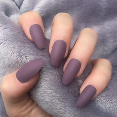 Nails Today, Purple Nail, Popular Nails, Nail Shapes, Matte Nails, Purple Nails