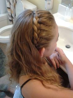 Braid On Front Of Head, Braided Band Hairstyles, Plait Headband Hairstyles, French Crown Braid, French Braid Around Head, Long Braid With Bangs, Hairband Braid Hairstyle, Braided Hair Band Hairstyles, Braid Band Hairstyles