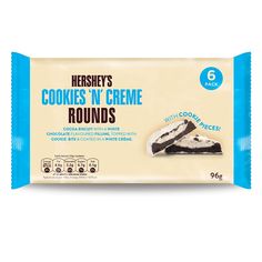 hershey's cookies n'creme rounds, 6ct bag - case of 6