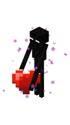 Minecraft Heart Wallpaper, Enderman Tattoo, Slenderman Minecraft, Enderman Wallpaper, Enderman Aesthetic, Minecraft Love, Minecraft Heart, Minecraft Stickers, Minecraft Enderman