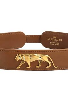 Shop for Sabyasachi Royal Bengal Tiger Logo Embellished Belt Online at Aza Fashions Luxury Brown Belts With Gold-tone Hardware, Luxury Gold Belt With Self Belt, Classic Gold Belt, Luxury Cognac Belt For Formal Occasions, Designer Gold Belt For Formal Occasions, Elegant Cognac Belt For Formal Occasions, Elegant Formal Cognac Belt, Designer Gold Belt For Evening, Sabyasachi Logo