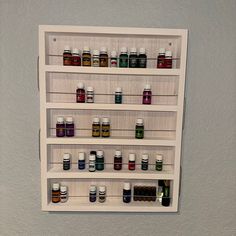 White Essential Oil Rack - Etsy Essential Oil Storage Ideas Organizing, Essential Oil Rack Display, Essential Oil Storage Ideas, Storage Ideas Organizing, Essential Oil Rack, Oil Rack, Essential Oil Storage, Oil Storage, Wall Racks