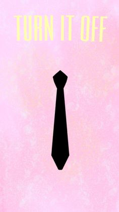 a black tie on a pink background with the words don't off above it