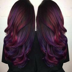 Dark purple Hair Color Purple, Ombre Hair Color, Cool Hair Color, Great Hair, Ombre Hair, Purple Hair, Hair Dos, Gorgeous Hair, Color Ideas