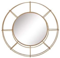 a round mirror on a white background