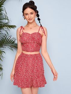 Women's Co-ords | Two-Piece Sets & Matching Outfits | ROMWE USA Teenager Outfits, Two Piece Sets, Matching Outfits, Women Girl, Short Sets