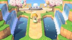 an animal crossing a bridge over water with another animal in the background and text that reads,