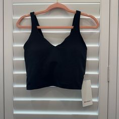 Lululemon Align Tank Black V-neck Sports Bra For Workout, Black V-neck Yoga Activewear, Black V-neck Activewear For Yoga, Black V-neck Activewear With Built-in Bra, Black V-neck Tank Top For Yoga, Align Tank, Lululemon Align Tank, Lululemon Align, Sports Bras