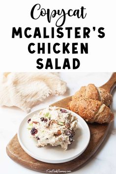 Copycat McAlister’s Chicken Salad is loaded with delicious craisins and pecans. It is the perfect copycat recipe to make for lunch!