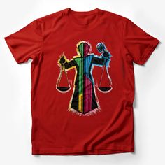 Colorful Abstract Justice Scale Lawyer Design Unisex T-Shirt, Legal Profession Apparel Male T-Shirt Custom graphic T-Shirt.Customize your color Happy Birthday Sarcasm, Justice Scale, Maternity Graphic Tees, Classic Movie Characters, Moon Graphic Tee, Urban Tees, Lawyer Outfit, Moon Graphic, Smart Casual Wear