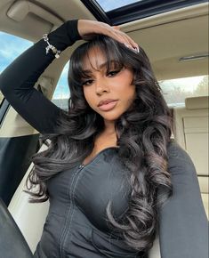 Black Lace Wig, Hair Inches, Pressed Natural Hair, Silk Press Natural Hair, Wig Styling, Latina Fashion Outfits, Latina Fashion, Hair Laid, Lace Wig